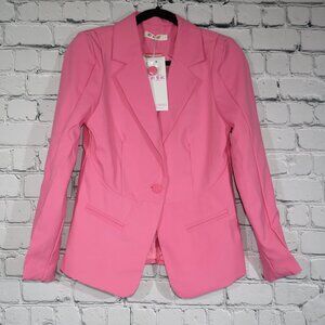 NWT - Women's Single Button Blazer - Pink